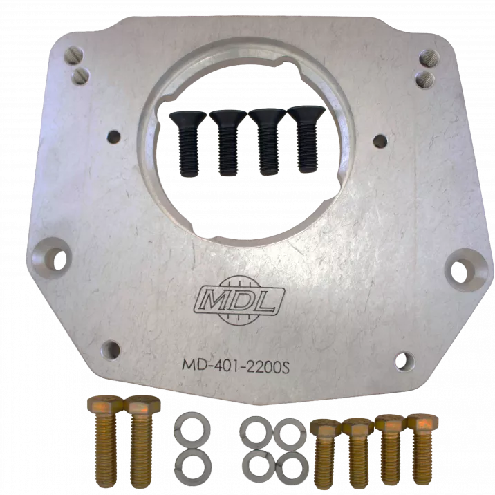MDL GM Bellhousing to Ford Front Shift T5 Adapter Plate, (No Rotation)